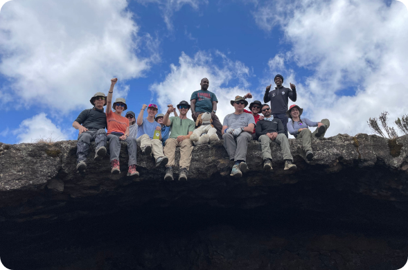 Team on a ledge Team on a ledge