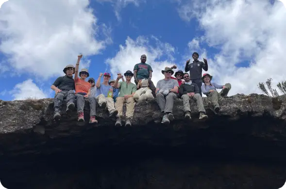 Team on a ledge Team on a ledge