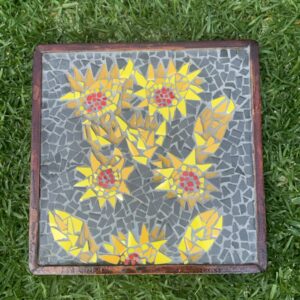 Handmade Mosaic Artwork Featuring Sunflowers