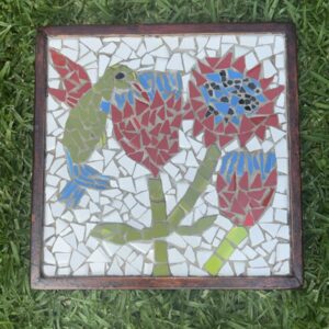 Handmade Mosaic Artwork Featuring Hummingbirds & Proteas